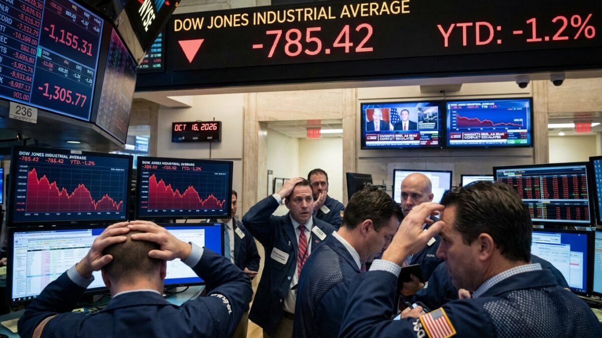 Image for: Dow Jones Turns Negative for 2026 as Market Endures Worst Week Since Trump's Liberation Day Tariffs