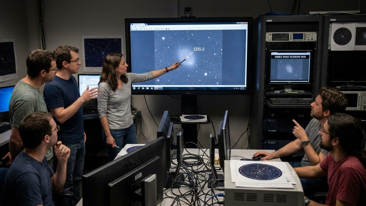 Image for: Hubble Discovers 'Ghost Galaxy' Made of 99 Percent Dark Matter Lurking 300 Million Light-Years Away