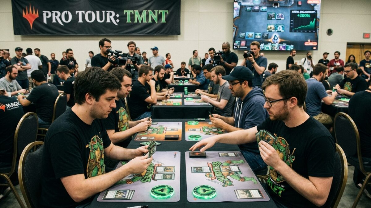 Image for: MTG Teenage Mutant Ninja Turtles Set Reshapes Standard Format in Week Two as Arena Engagement Soars