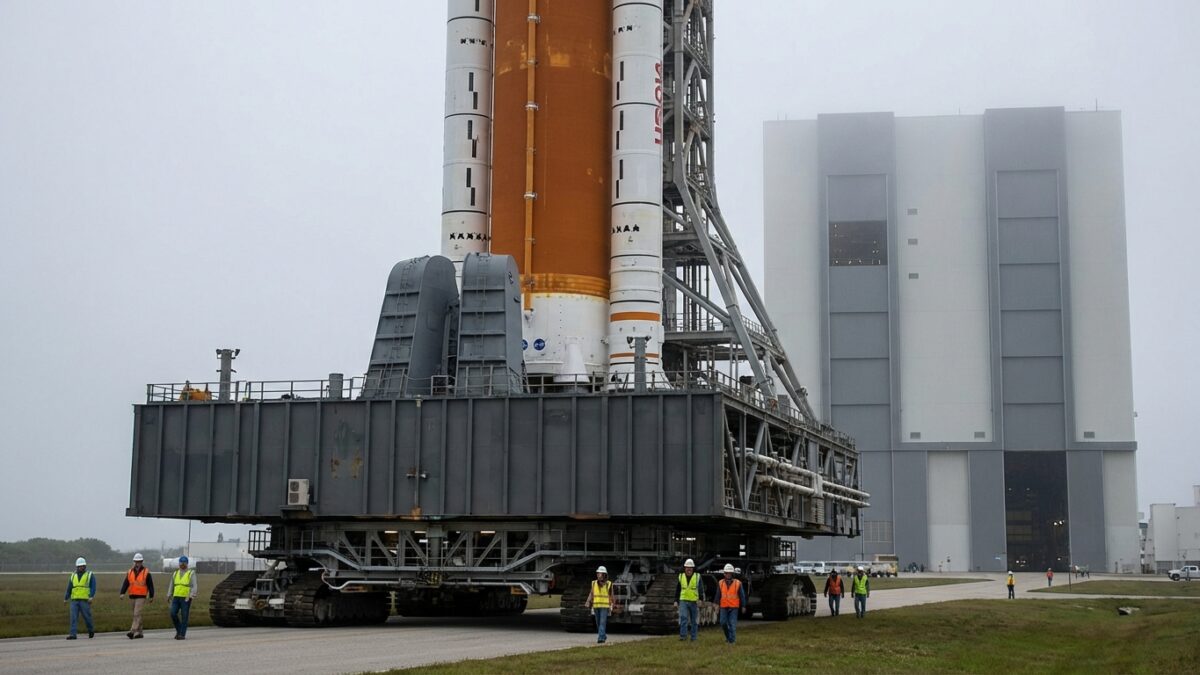 Image for: NASA's Artemis II Moon Mission Faces Further Delays After Rollback to Vehicle Assembly Building