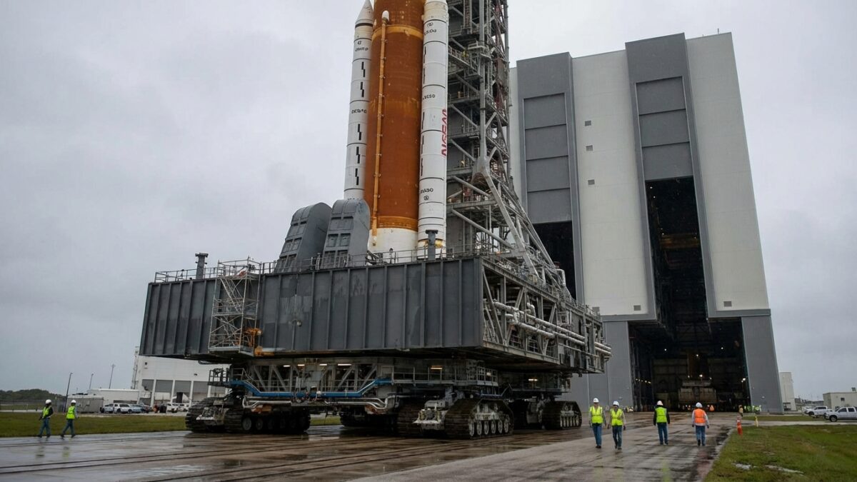 Image for: NASA's Artemis II Moon Mission Faces Further Delays After Helium System Malfunction Forces Rocket Rollback