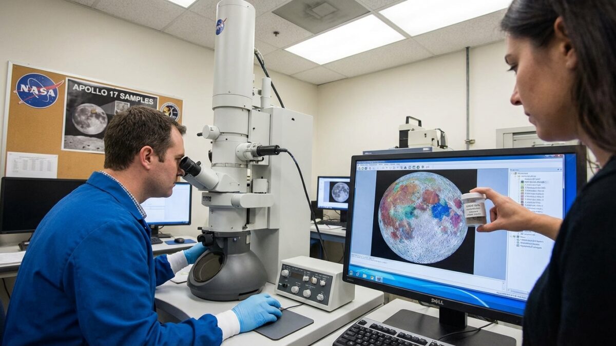 Image for: New Analysis of Apollo Lunar Samples Rewrites Our Understanding of the Moon's Geological History