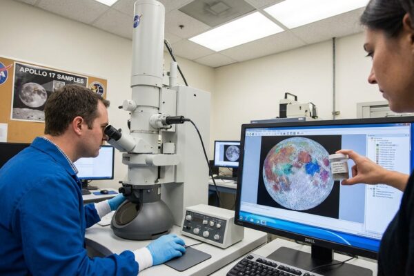Image for: New Analysis of Apollo Lunar Samples Rewrites Our Understanding of the Moon's Geological History