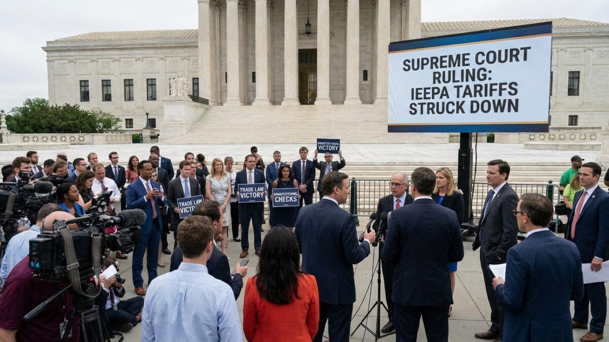 Image for: Supreme Court Strikes Down Trump's IEEPA Tariffs in Landmark 6-3 Ruling